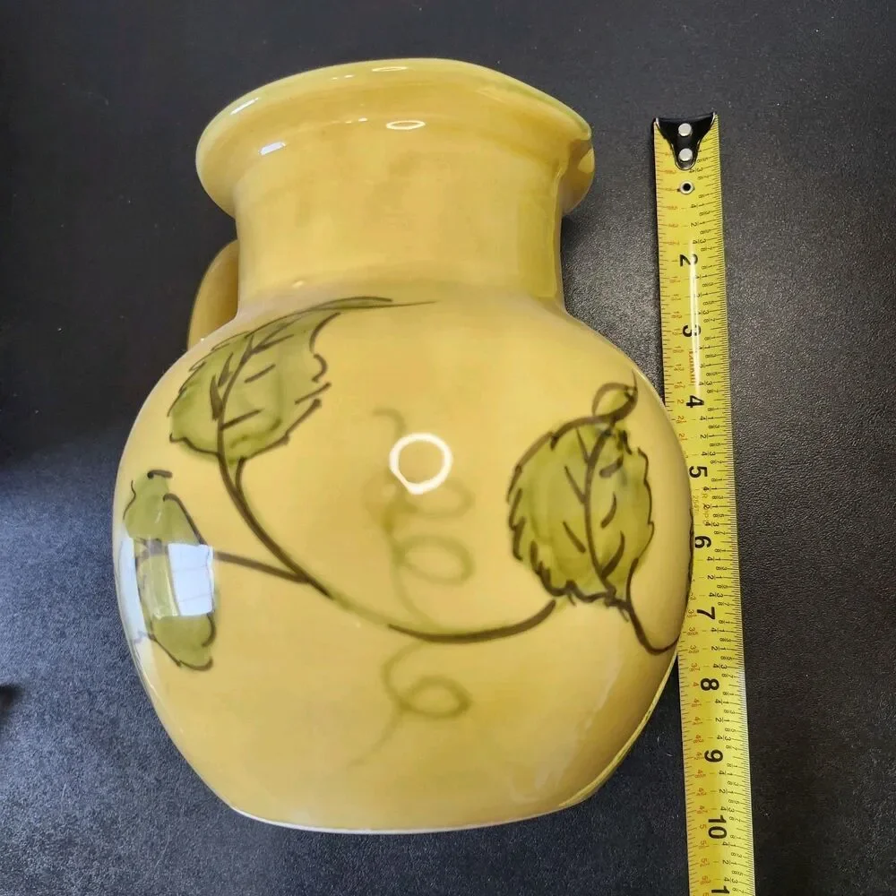 Williams Sonoma Pumpkin Harvest Pitcher Ceramic Made in Italy Fall Thanksgiving